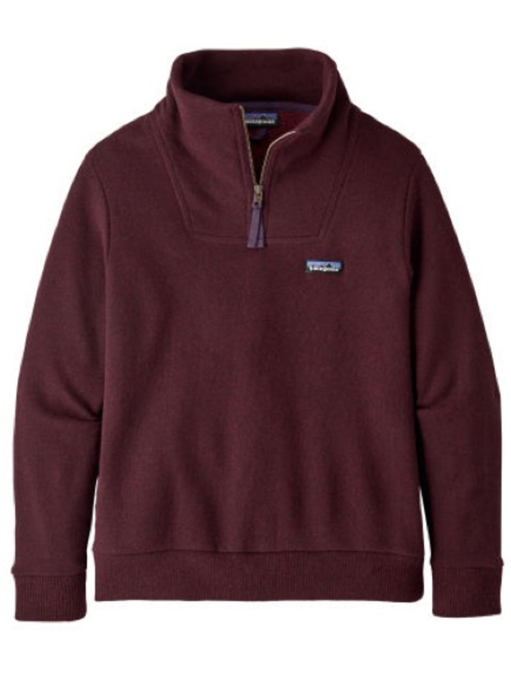 Patagonia Women's Maroon Quarter-Zip Fleece Sweatshirt
